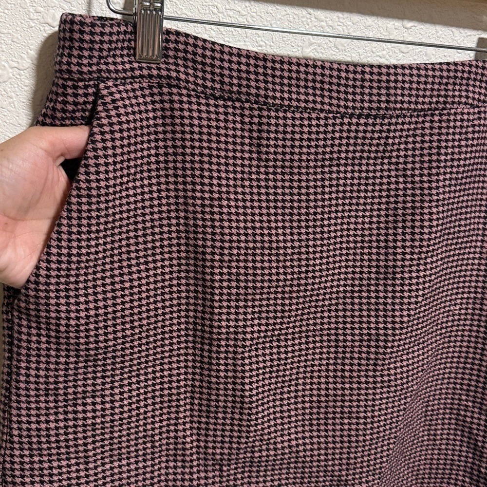 Pink Black Houndstooth Mini Skirt Pockets size Large‎ Forever 21 - Picture 7 of 10